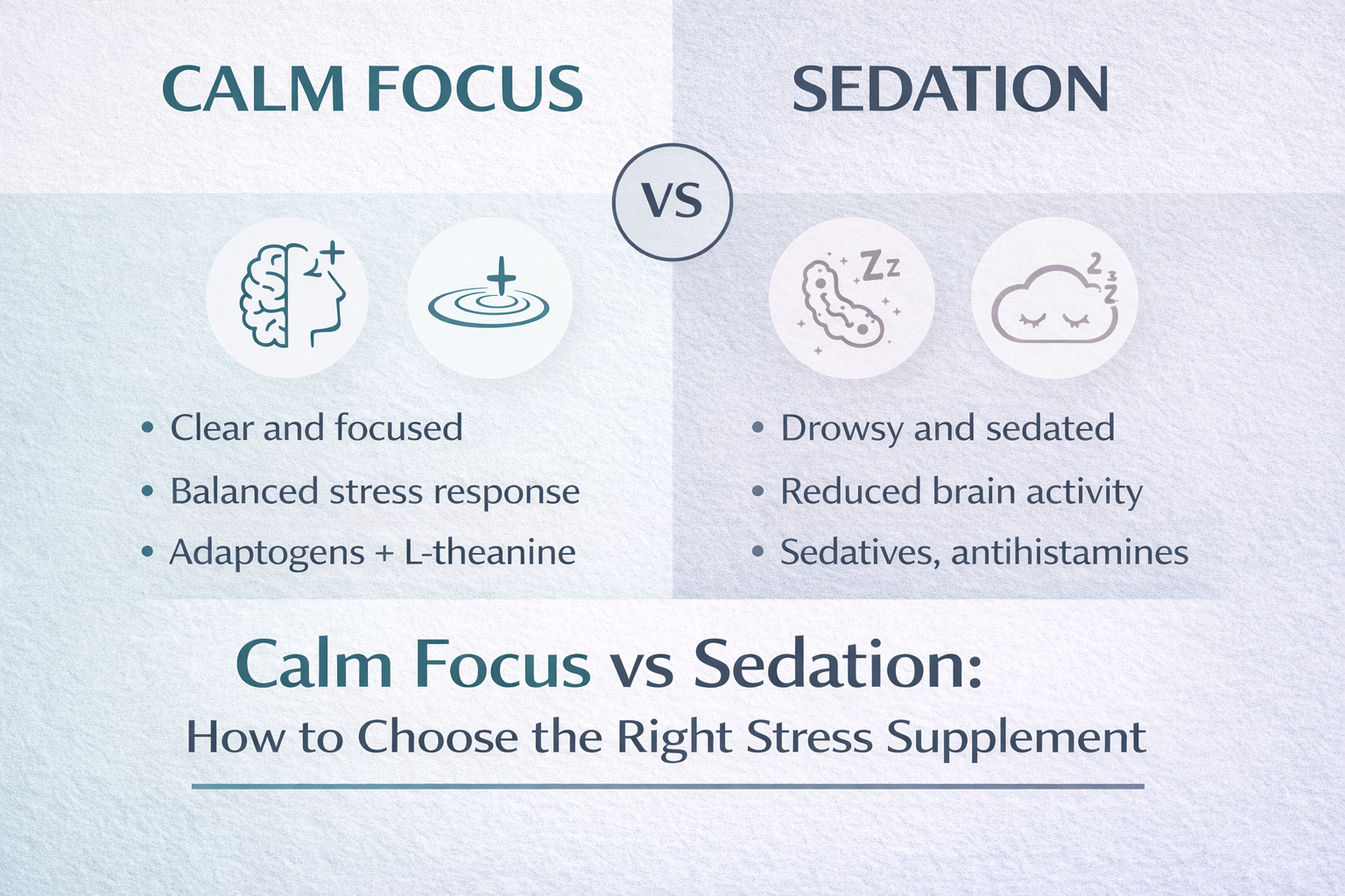 Calm Focus vs Sedation: How to Choose the Right Stress Supplement