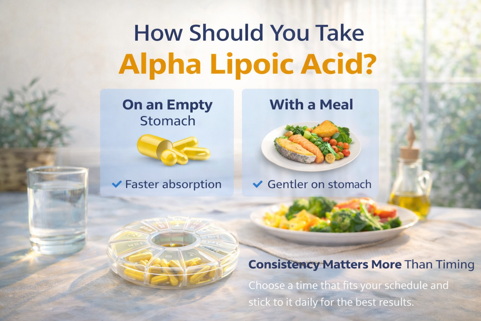 Best Time to Take Alpha Lipoic Acid: Timing, Food, and Daily Consistency