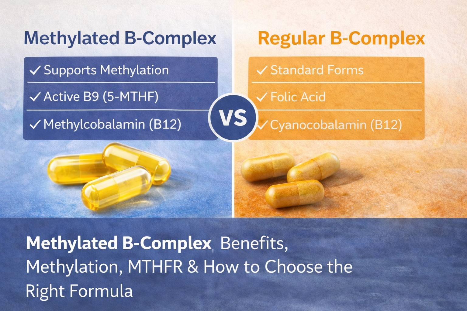 Methylated B-Complex: Benefits, Methylation, MTHFR, and How to Choose the Right Formula